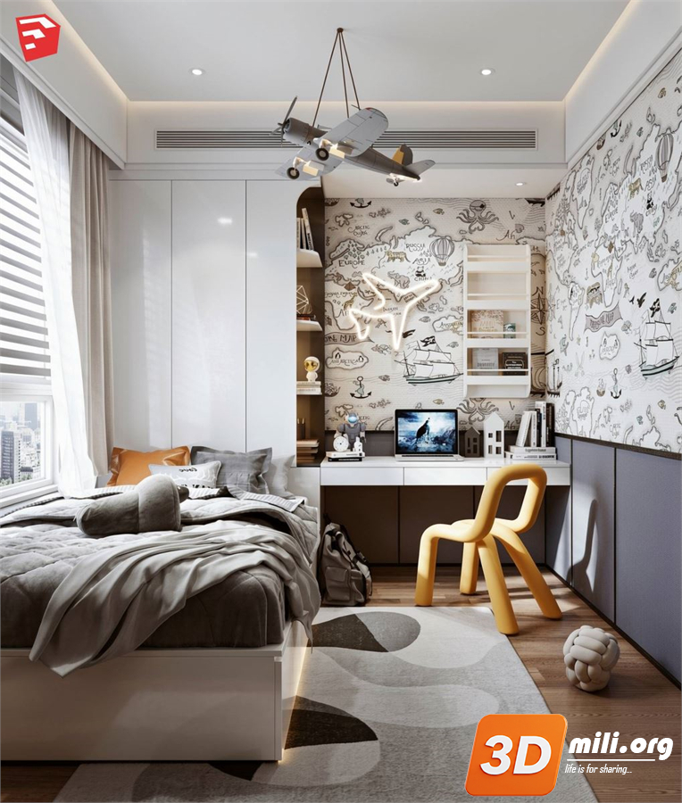 Children Room Scenes Skp FIles 